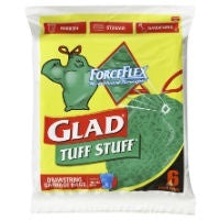 Glad Garbage Bags Tuff Stuff Drawstring 56L 6pk