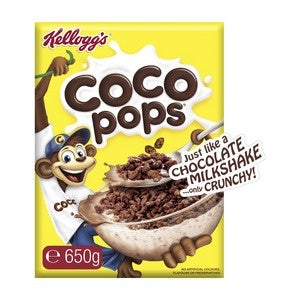 Kellogg's Coco Pops Chocolatey Breakfast Cereal 650g