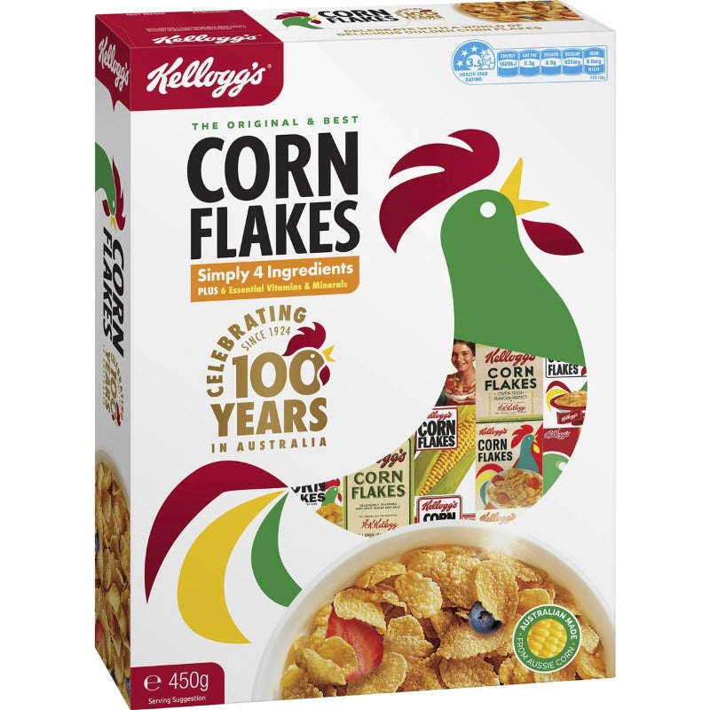 Kellogg's Corn Flakes Breakfast Cereal 450g