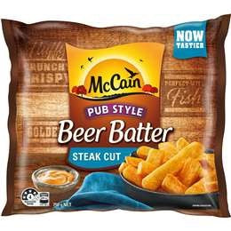 McCain Beer Batter Chips Steak Cut 750g