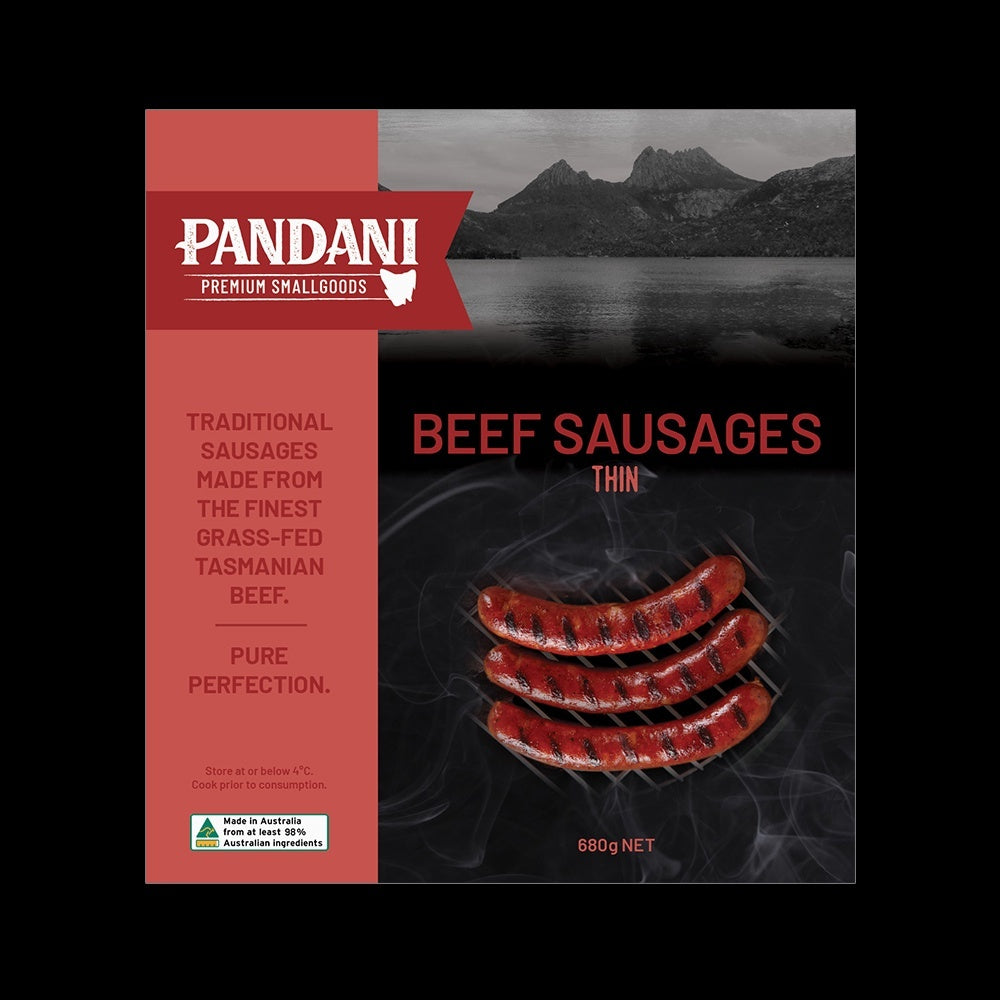 Pandani Beef Sausages Thin 500g