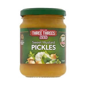 Threes Threes Sweet Mustard Pickles 250g