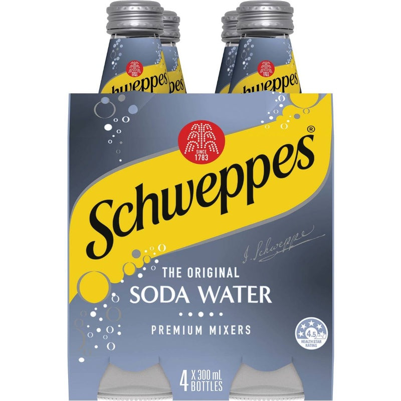 Schweppes Soda Water 4 x 300ml