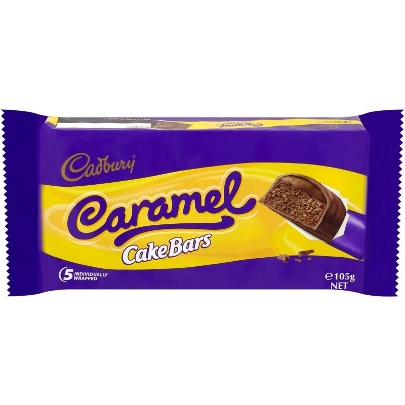 Cadbury Caramel Cake Bars 5pk 105g