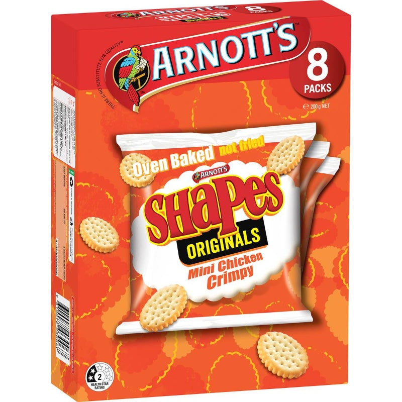 Arnotts Shapes Chicken Crimpy Mini 8 pks