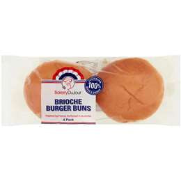 Bakery Du Jour Brioche Burger Buns 4 Pack