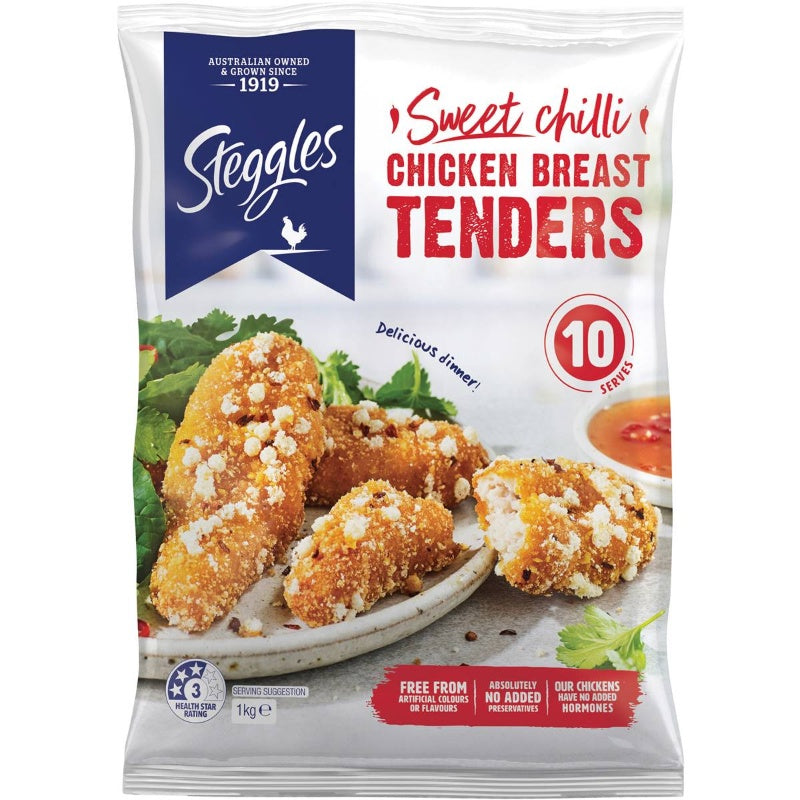 Steggles Sweet Chilli Chicken Breast Tenders 1kg