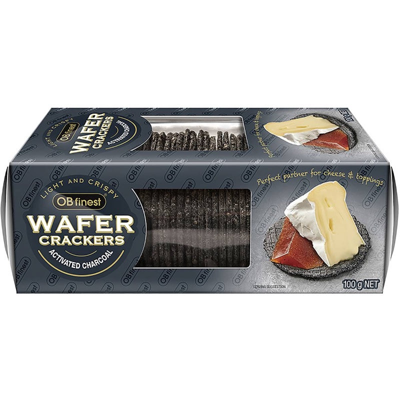 Ob Finest Activated Charcoal Wafer Crackers 100g