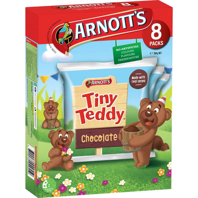 Arnott's Tiny Teddy Chocolate 8 pk