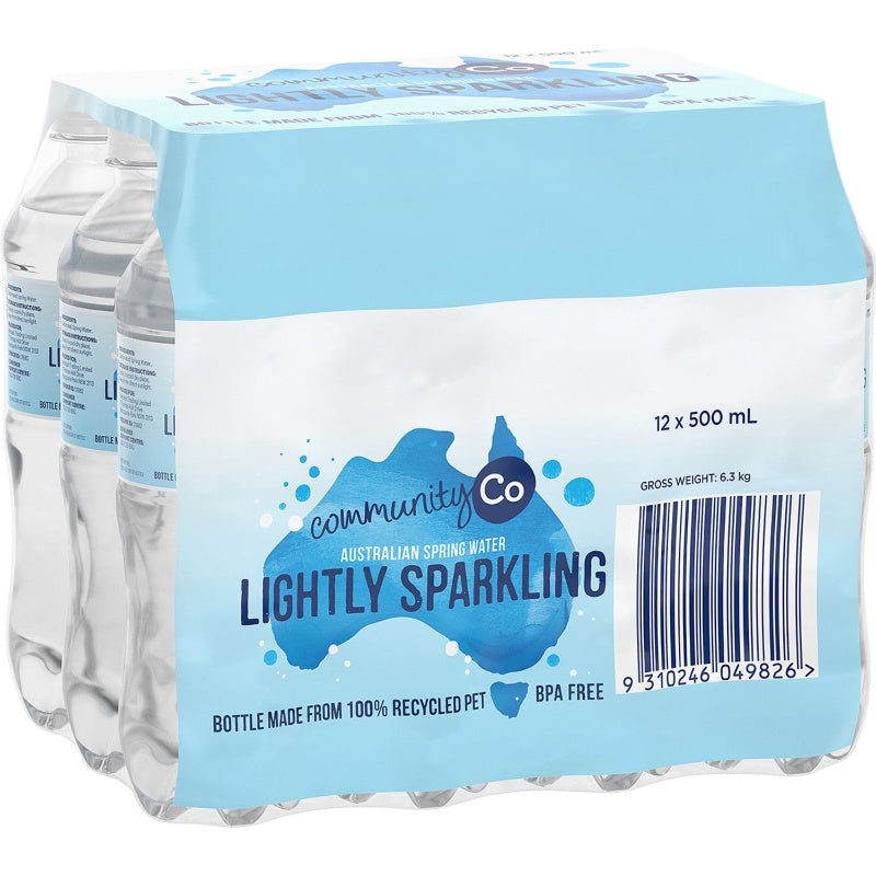 Community Co Lightly Sparkling Water 12x500ml