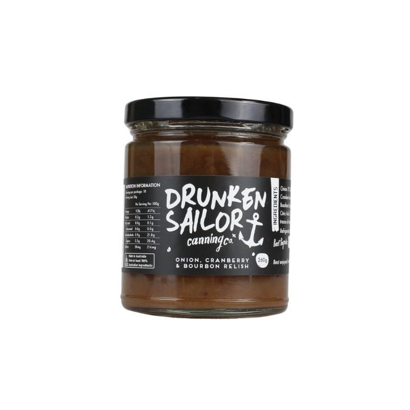 Drunken Sailor Onion Cranberry & Bourbon Relish 260g