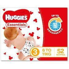 Huggies Essential Nappies Size 3 Crawler 52pk