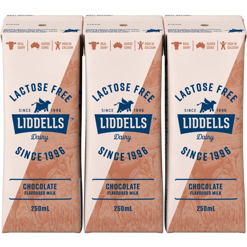 Liddells Lactose Free Chocolate Milk 3x250ml