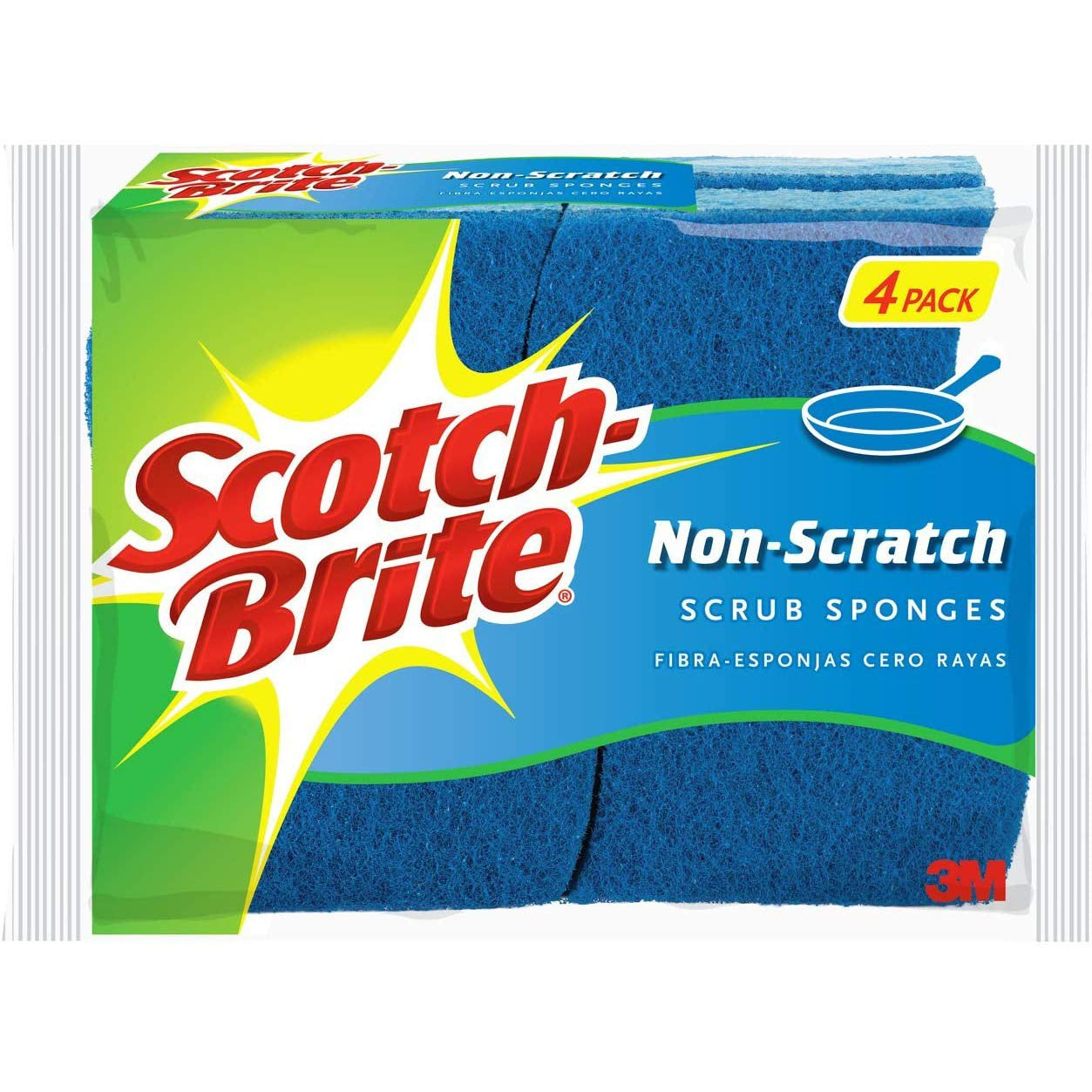 Scotch-Brite No Scratch Scrub Sponge 4pk