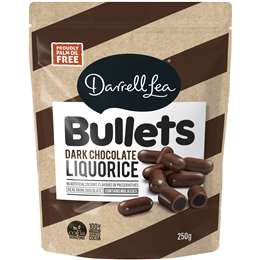 Darrell Lea Dark Chocolate Liquorice Bullets