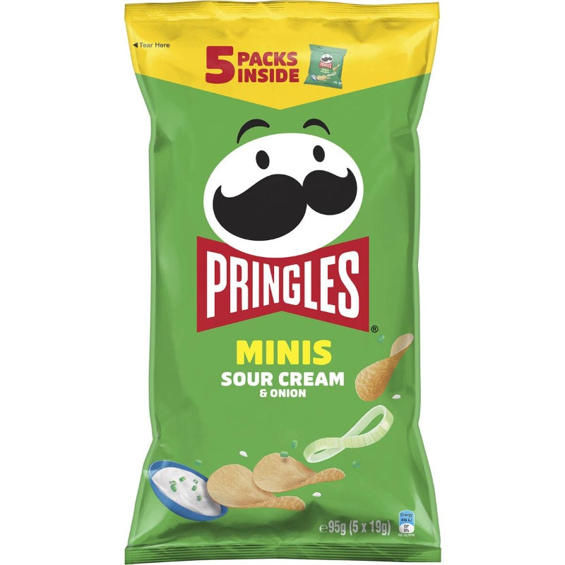 Pringles Minis Sour Cream & Onion Potato Chips Multipack 95g