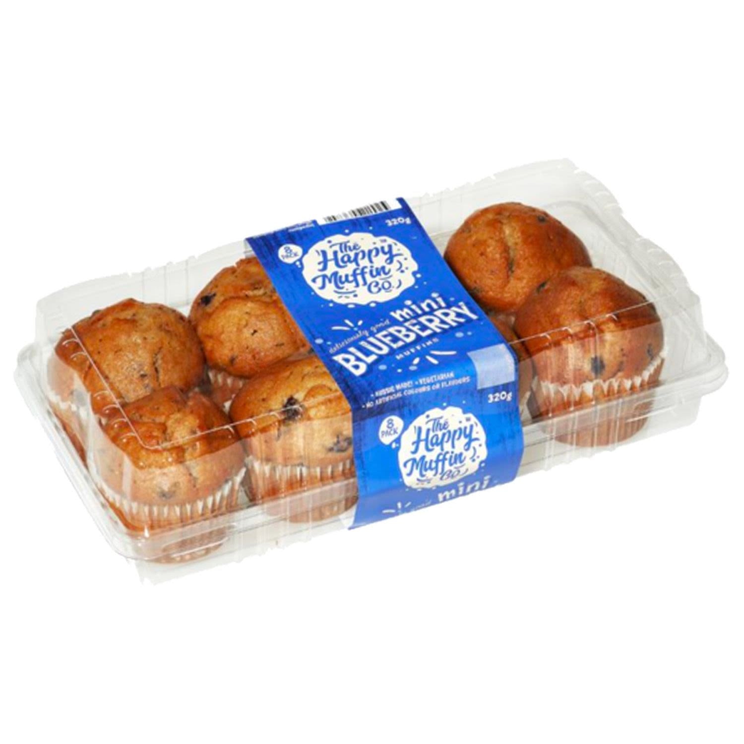 The Happy Muffin Co Mini Blueberry 8pk