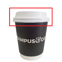 Campus&Co. Disposable Double Wall Coffee Cup White Lid 50/sleeve