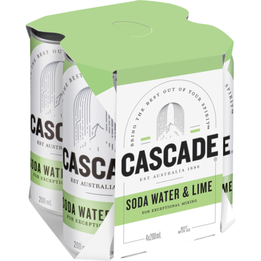 Cascade Lime & Soda Cans 4x200ml