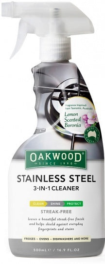 Oakwood Stainless Steel 3 in 1 Cleaner 500ml