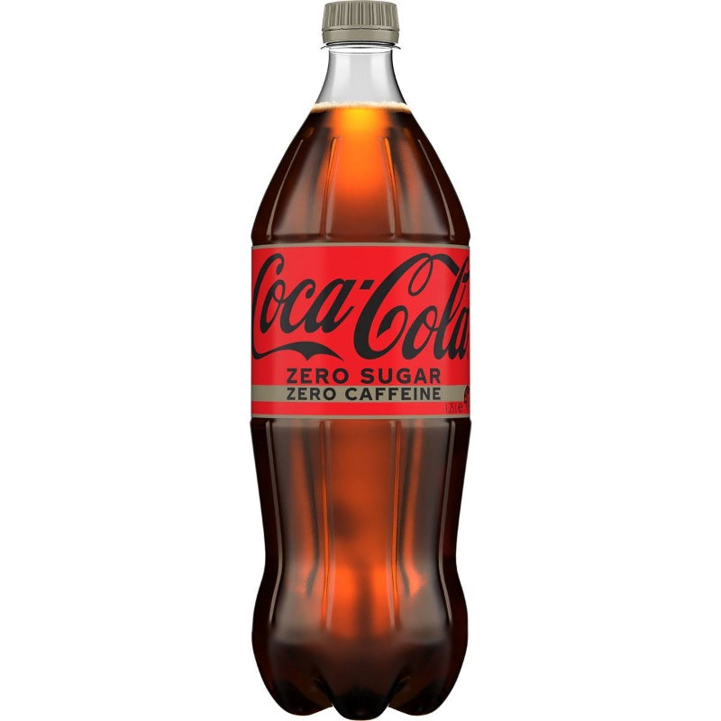 Coca - Cola Caffeine Free Zero Sugar Soft Drink Bottle 1.25l