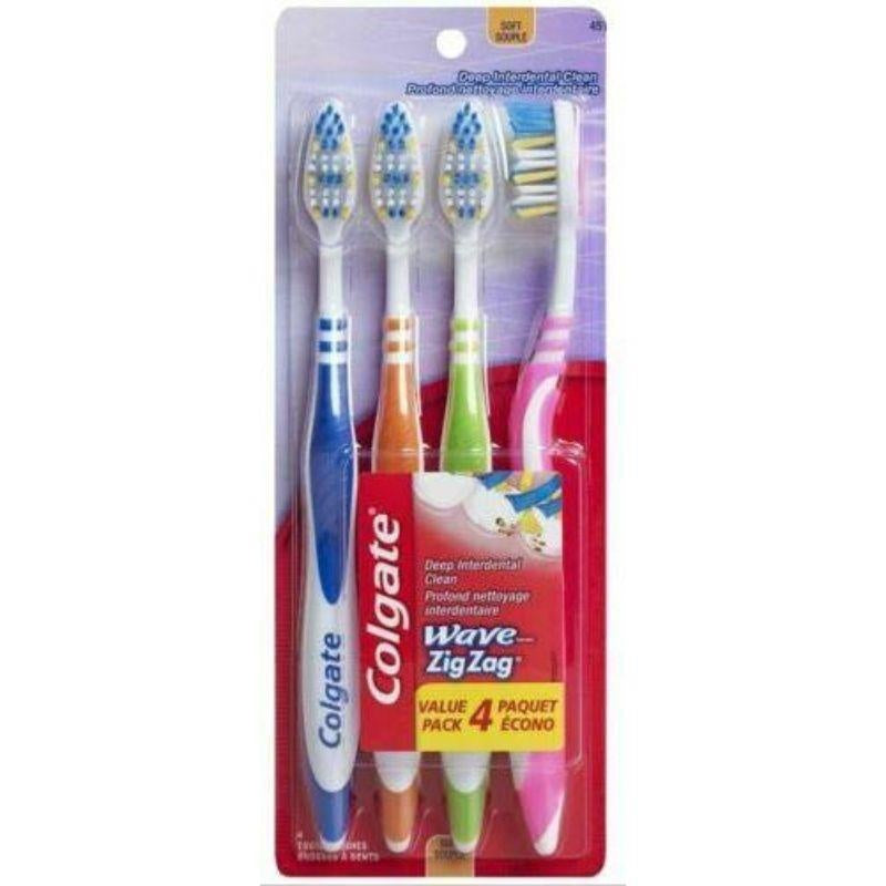 Colgate Toothbrush Zig Zag Assorted Soft 4pk