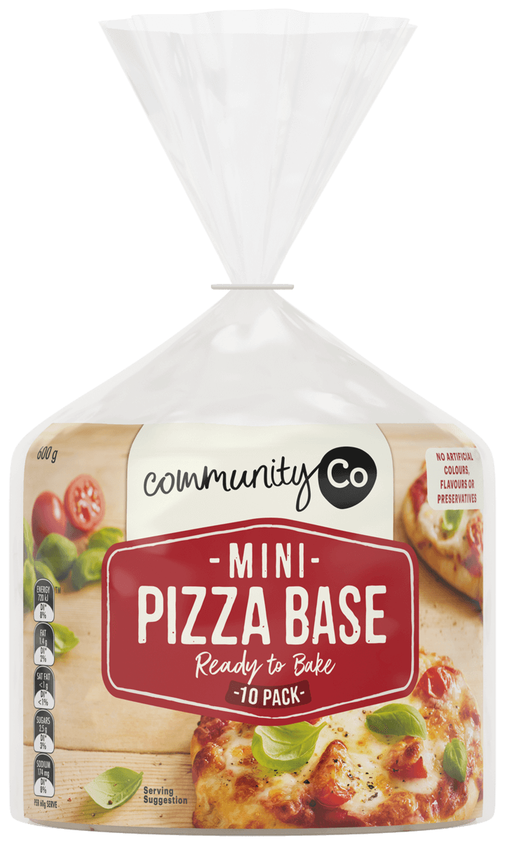 Community Co Mini Pizza Base 10 Pack 600g