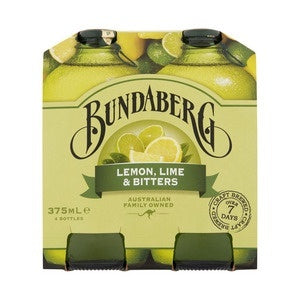 Bundaberg Brewed Lemon Lime Bitters 375ml 4pk