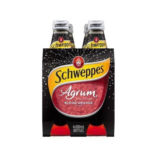 Schweppes Agrum Blood Orange Glass 300ml 4pk