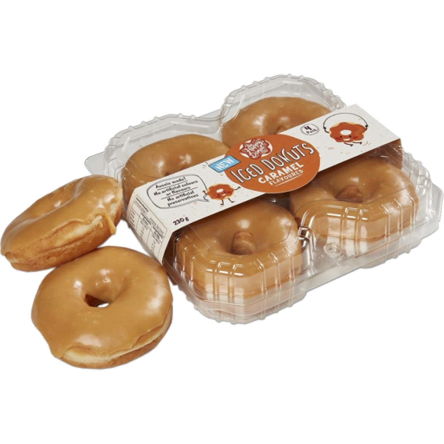 The Happy Donut Co Donut Caramel 4 Pack