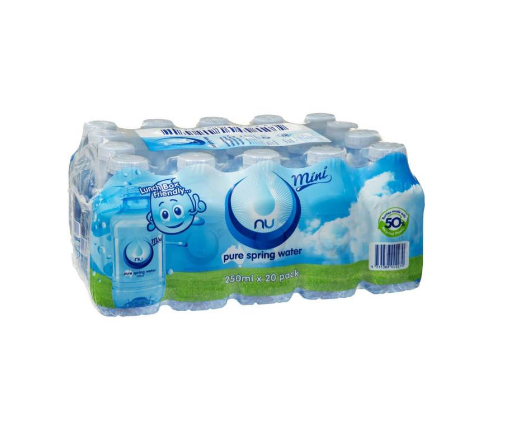 Nu Pure Spring Water Mini Bottles 250ml 20pk