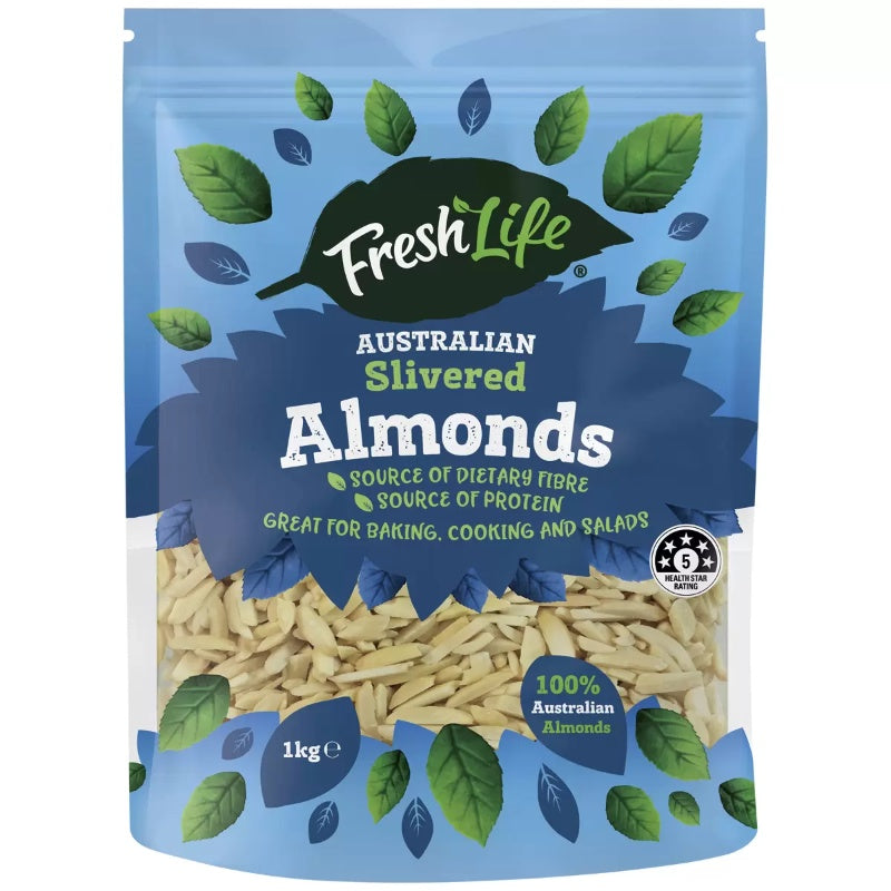 Fresh Life Australian Slivered Almonds 1kg