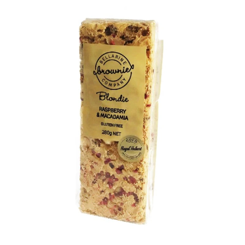 Bellarine Brownie Raspberry & Macadamia Blondie 280g