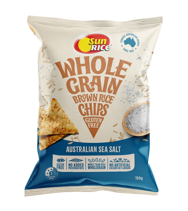 Sunrice Brown Rice Chips Sea Salt 150g