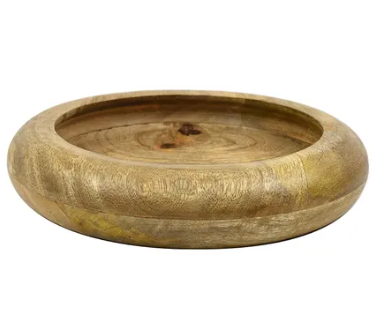 Arjun Wood Round Edge Bowl Natural