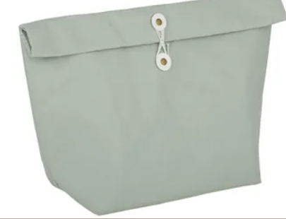 Washed Paper Lunch Bag Green Large