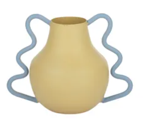 Tilde Metal Vase Mustard Blue