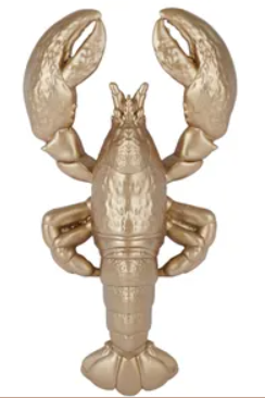 Luis Lobster Resin Sculpture Gold