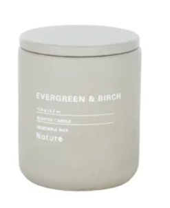 Earth Candle Jar Grey