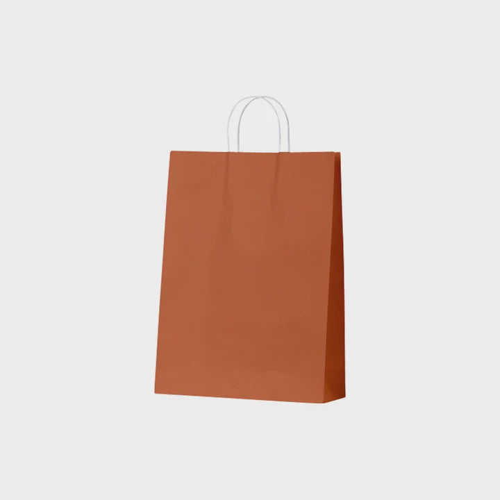 Paper Carry Bag Medium Burnt Orange