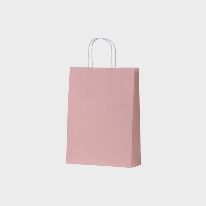 Paper Carry Bag Medium Dusty Pink