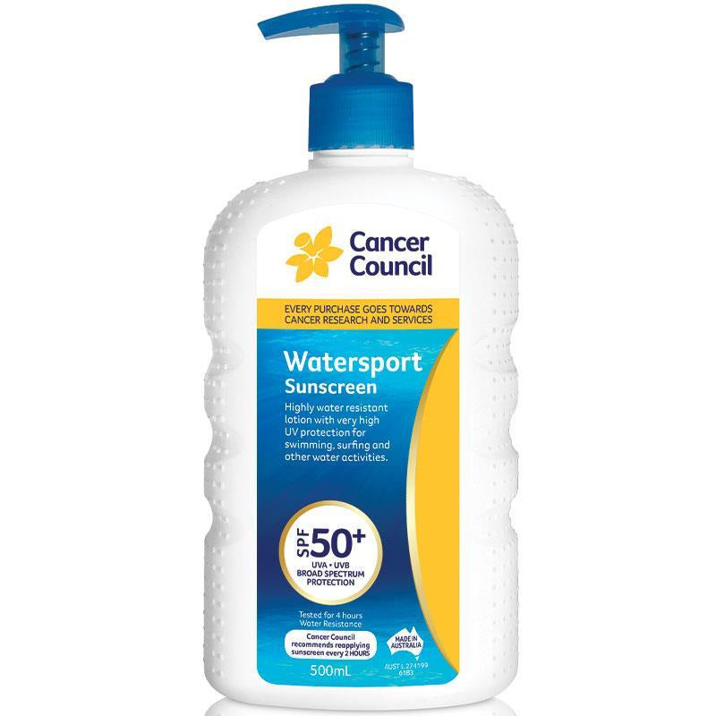 Cancer Council Watersport Spf50+ Sunscreen Pump 500ml