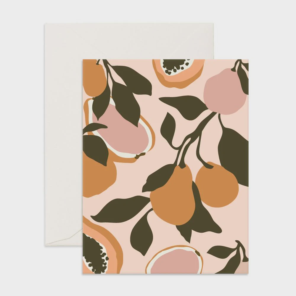 Golden Fruits Greeting Card