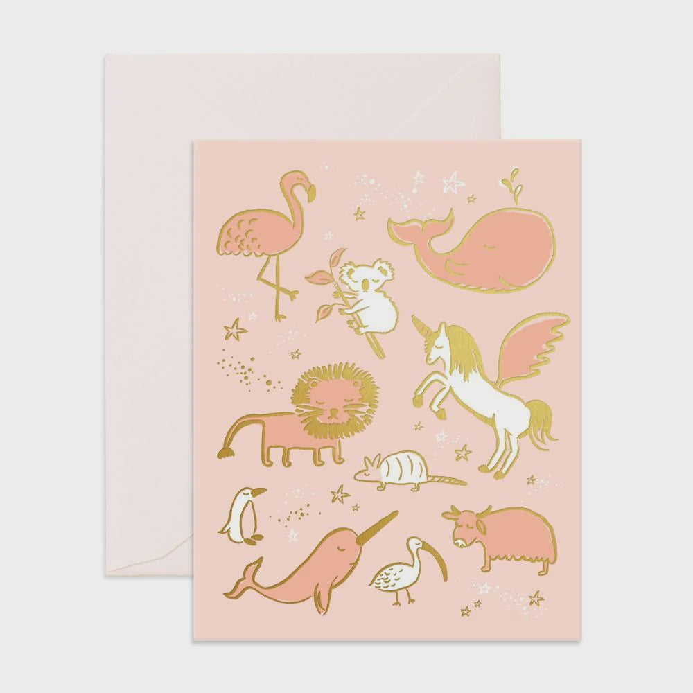 Magical Baby Animals Greeting Card