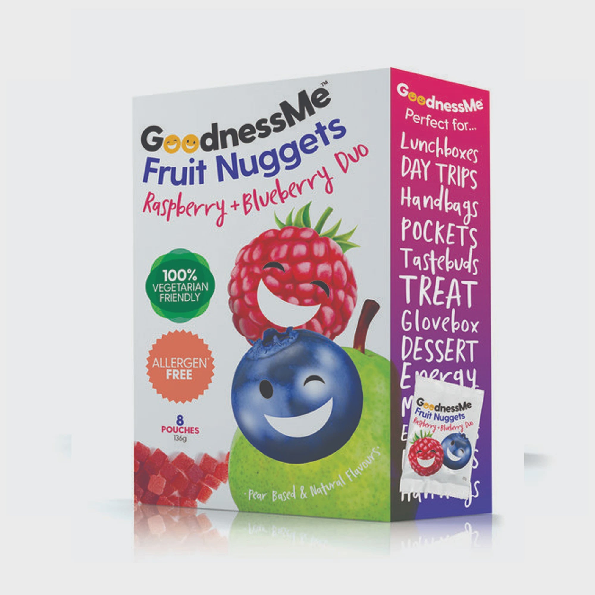 GoodnessMe Fruit Nuggets Raspberry & Blueberry Duo 7pk