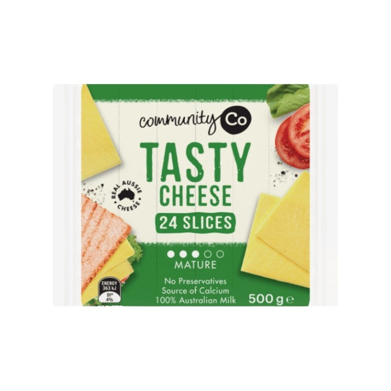 Community Co Tasty Cheese Slices 24pk 500g