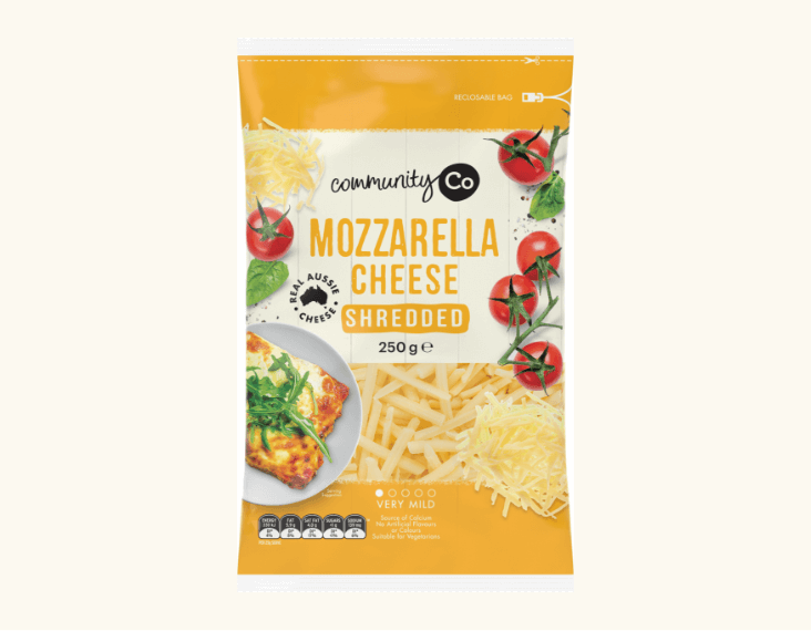 Community Co Mozzarella Shredded Cheese 250g