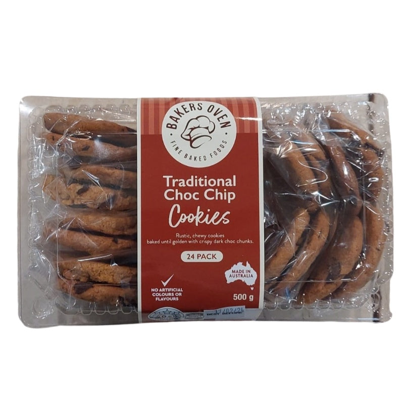 Bakers Oven Chocolate Chip Cookie 500g 24pk