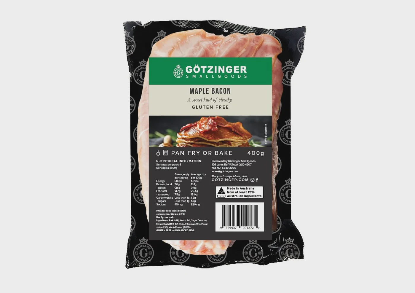 Gotzinger Maple Streaky Bacon 400g