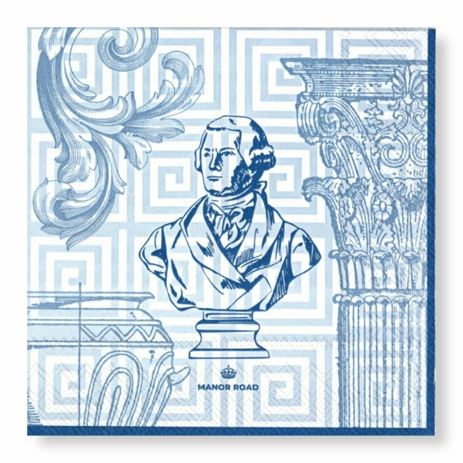 Blue Greek Napkins - Luncheon